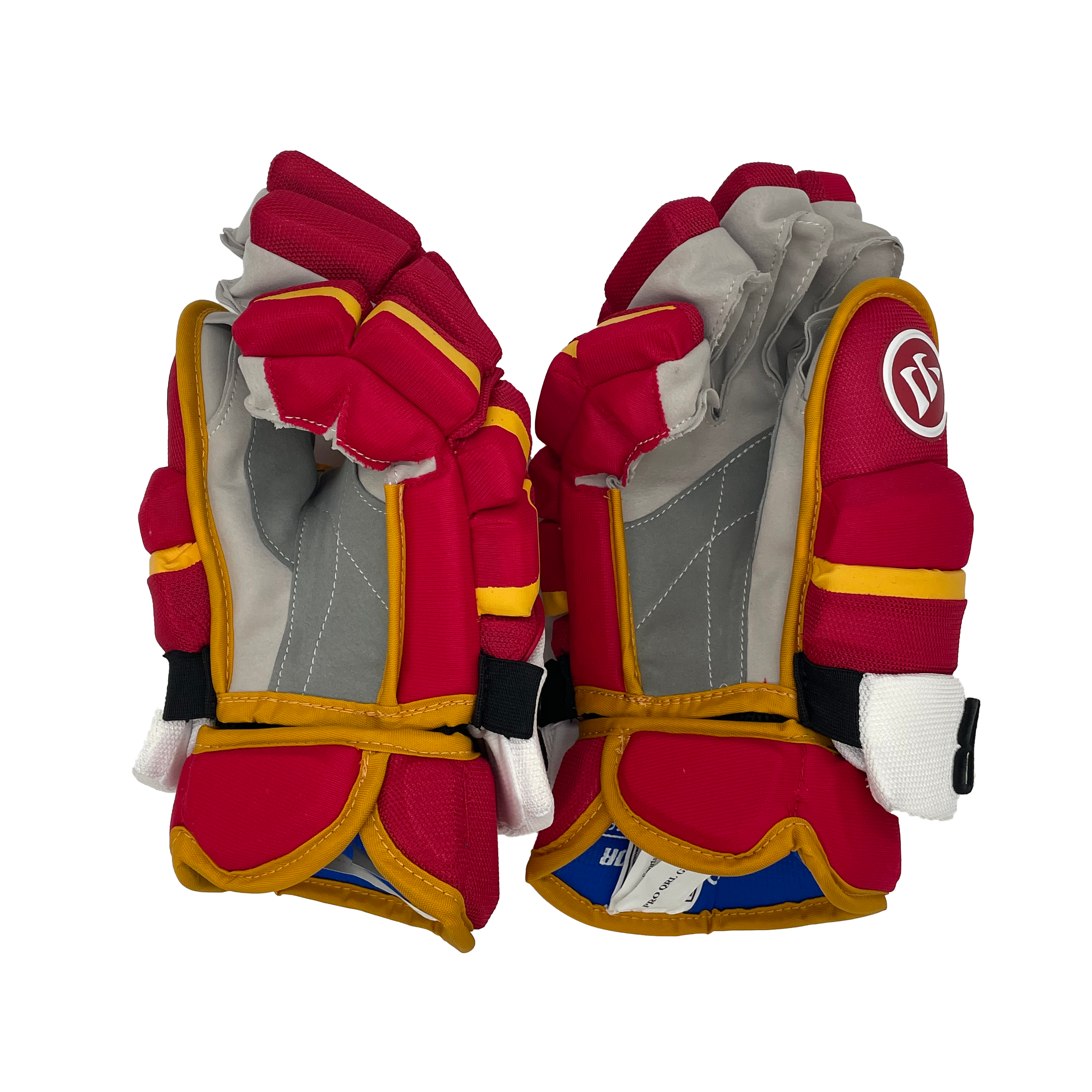 Warrior Covert QRL - Gant NHL Pro Stock - Blake Coleman (Rouge/Jaune/Blanc)